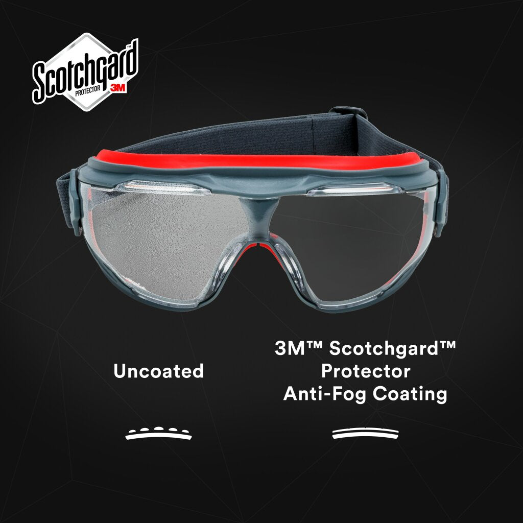 3M GoggleGear 500 Series GG501SGAF, Clear Scotchgard Anti-fog lens 10EA/Case