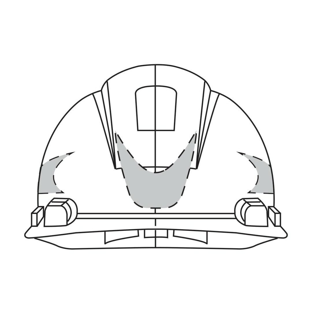 3M Elevated Temperature Cotton + Para-aramide Front Helmet Cover,FC1-GR, Gray