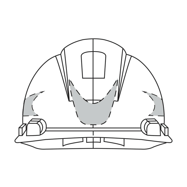 3M Elevated Temperature Aluminum Front Helmet Cover, FC1-AL, Silver