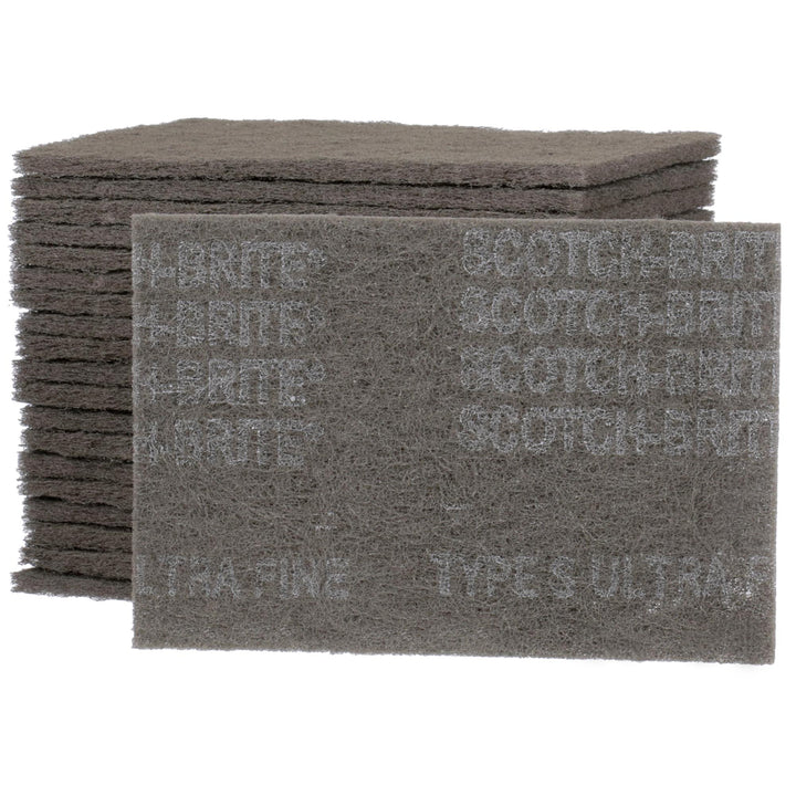 Scotch-Brite Hand Pad 7448, HP-HP, SiC Ultra Fine, Gray, 6 in x 9 in,
20/Carton