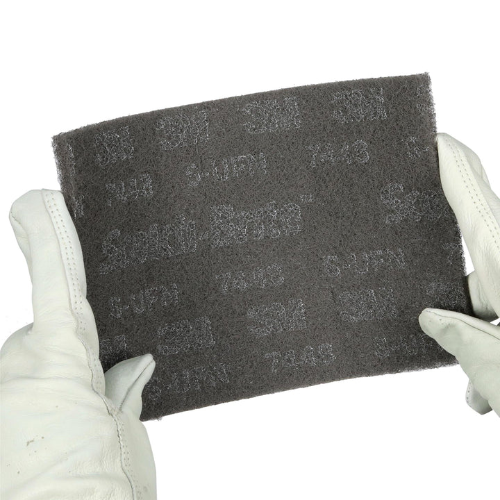 Scotch-Brite Hand Pad 7448, HP-HP, SiC Ultra Fine, Gray, 6 in x 9 in,
20/Carton