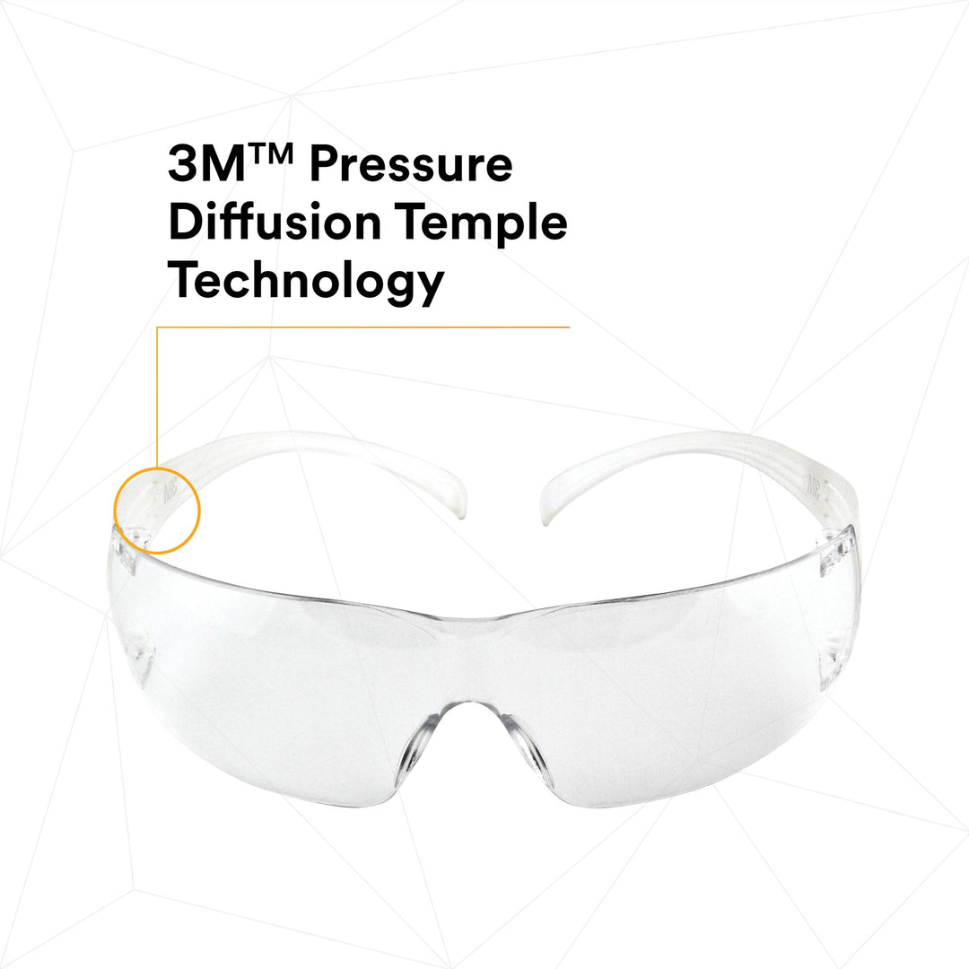 3M SecureFit Protective Eyewear SF201AFP, Clear Lens