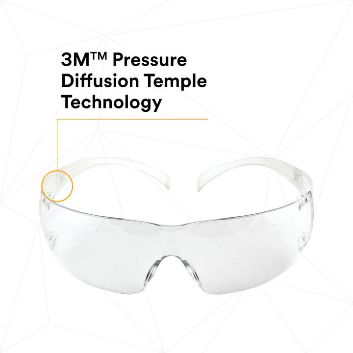3M SecureFit Protective Eyewear SF201AFP, Clear Lens