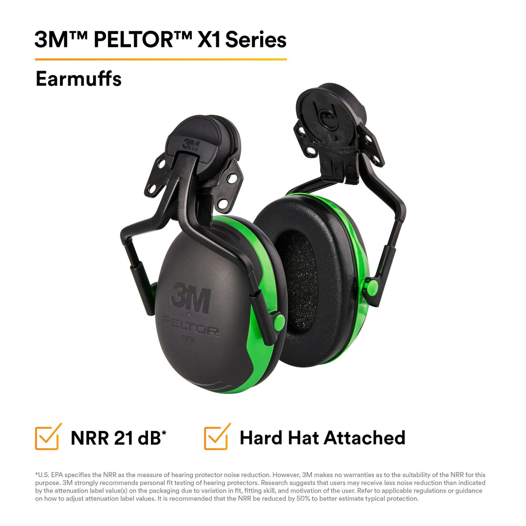 3M PELTOR Hard Hat Attached Electrically Insulated Earmuffs X1P5E