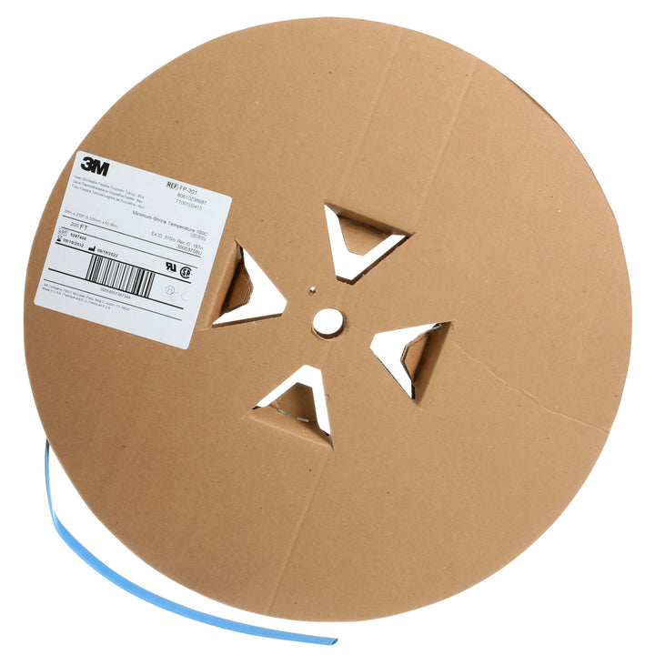 3M Heat Shrink Thin-Wall Tubing FP-301-3/8-Blue-200`: 200 ft spoollength