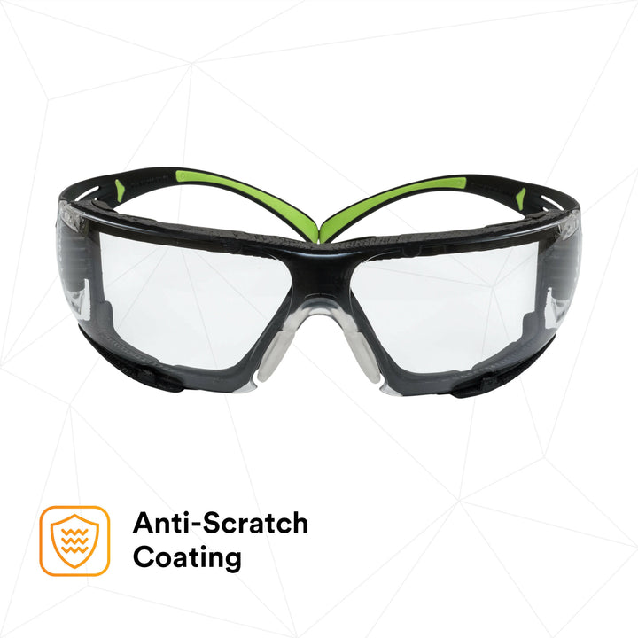 3M SecureFit Protective Eyewear SF410AS-FM, Indoor/Outdoor MirrorLens, Foam