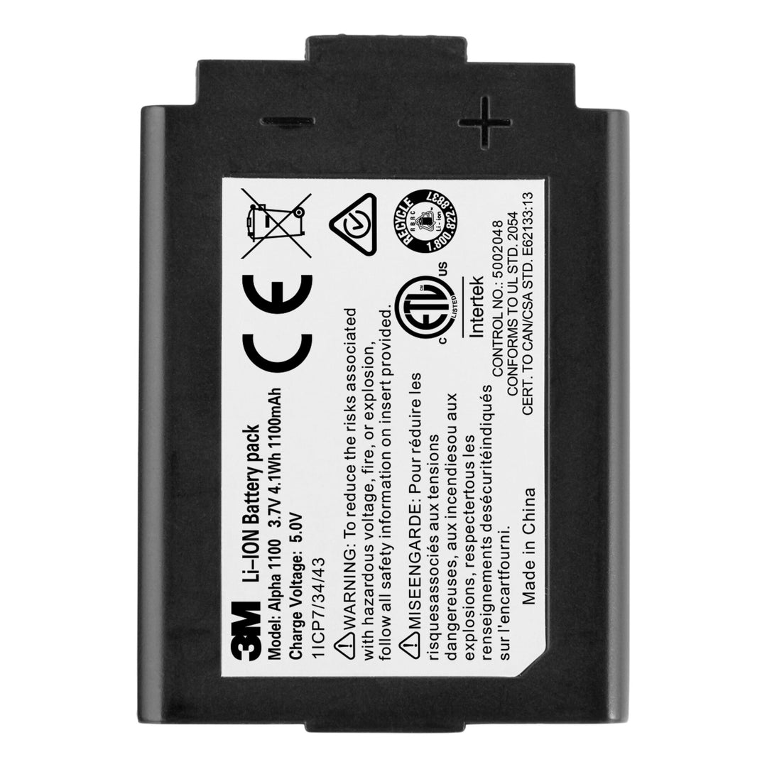 3M Rechargeable Li-Ion Battery Pack, Alpha1100