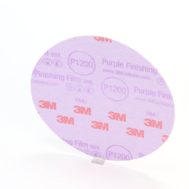 3M Hookit Purple Finishing Film Abrasive Disc 260L, 30668, 6 in,
P1200