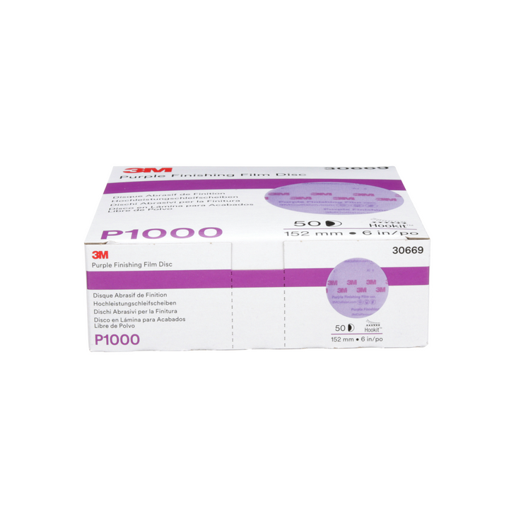 3M Hookit Purple Finishing Film Abrasive Disc 260L, 30669, 6 in,
P1000