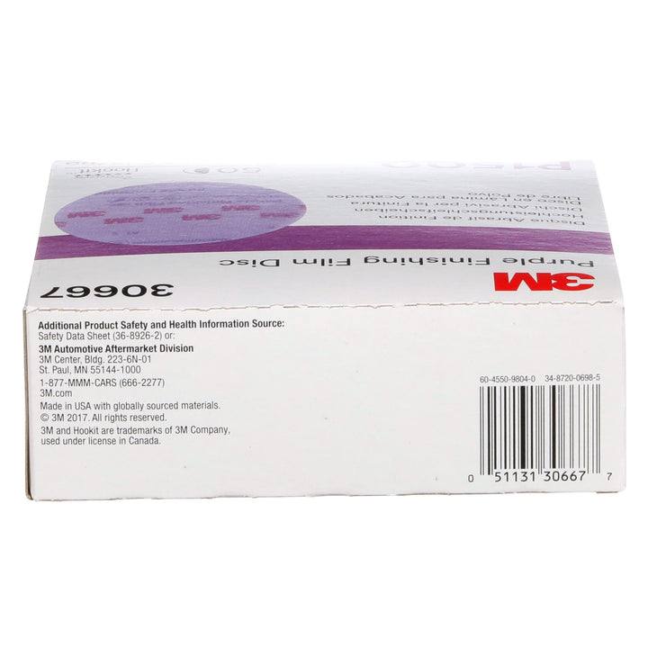 3M Hookit Purple Finishing Film Abrasive Disc 260L, 30667, 6 in,
P1500