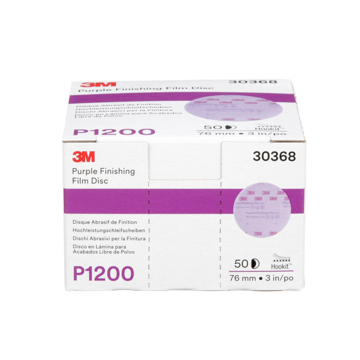 3M Hookit Purple Finishing Film Abrasive Disc 260L, 30368, 3 in,
P1200