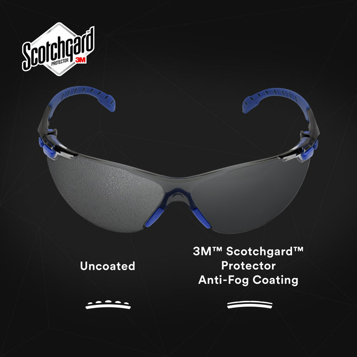3M Solus 1000-Series Safety Glasses S1107SGAF-KT, Kit, Foam, Strap,BLU/BLK