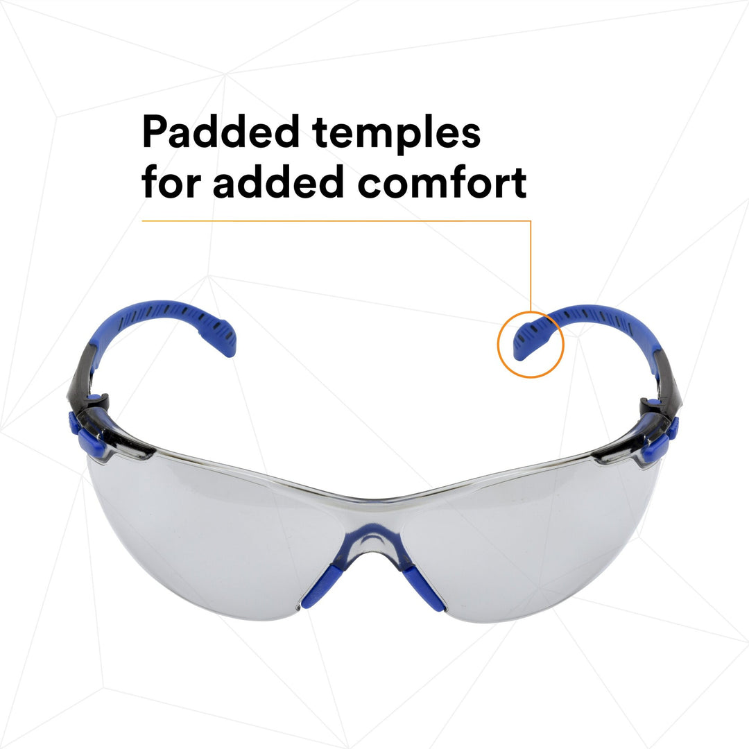 3M Solus 1000-Series Safety Glasses S1107SGAF-KT, Kit, Foam, Strap,BLU/BLK