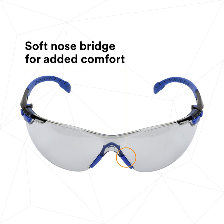 3M Solus 1000-Series Safety Glasses S1107SGAF-KT, Kit, Foam, Strap,BLU/BLK