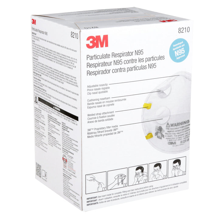 3M Particulate Respirator 8210, N95