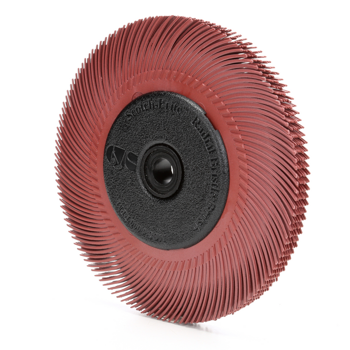 Scotch-Brite Radial Bristle Brush, 6 in x 7/16 in x 1 in 220 with
Adapter