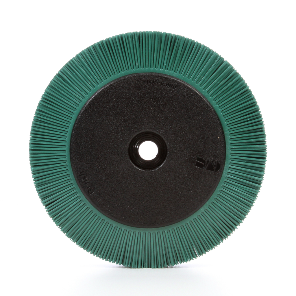 Scotch-Brite Radial Bristle Brush, 8 in x 1 in x 1-1/4 in 50 with
Flange