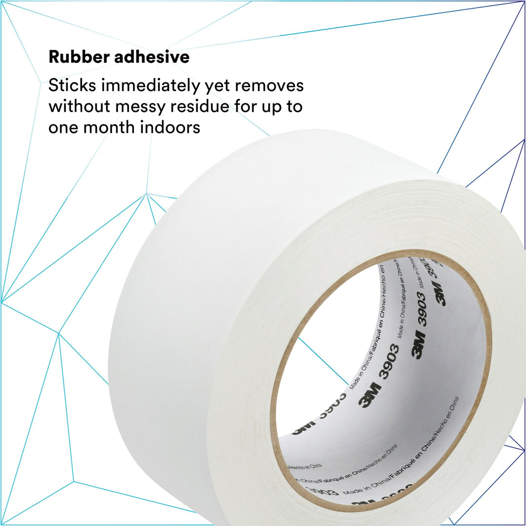 3M Vinyl Duct Tape 3903, White, 2 in x 50 yd, 6.5 mil