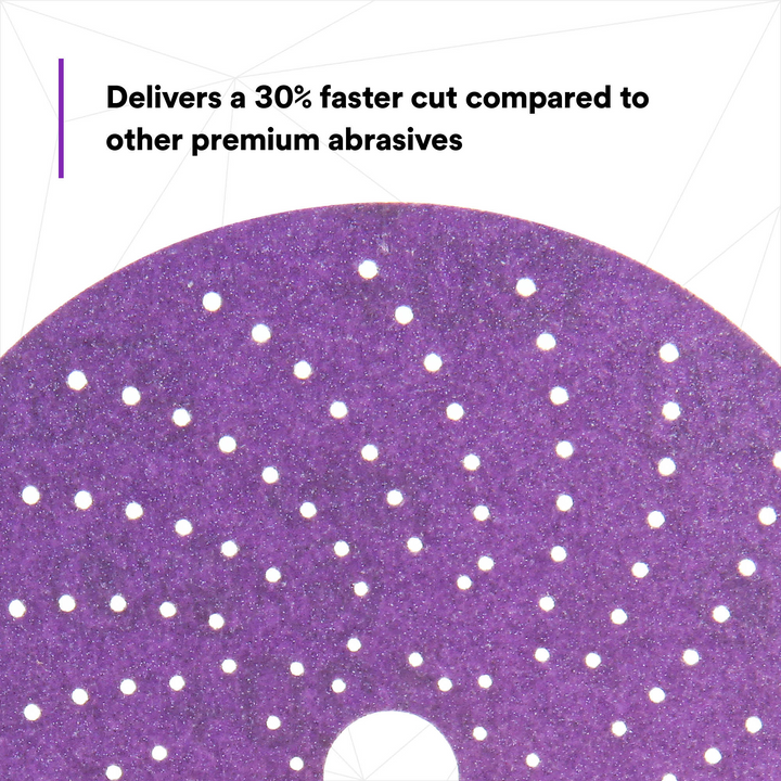3M Cubitron II Hookit Clean Sanding Abrasive Disc, 31372, 6 in, 120+
grade