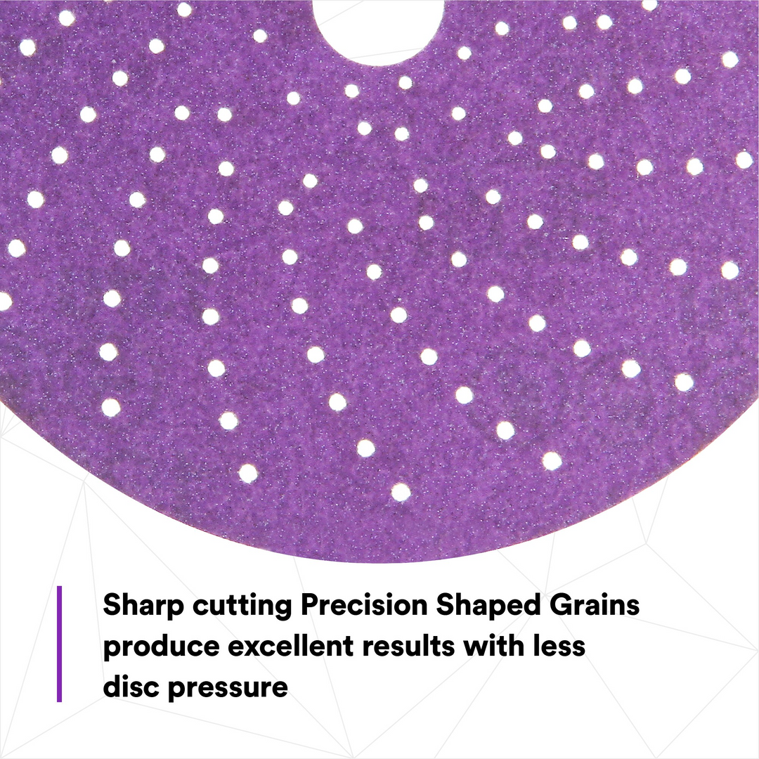3M Cubitron II Hookit Clean Sanding Abrasive Disc, 31372, 6 in, 120+
grade