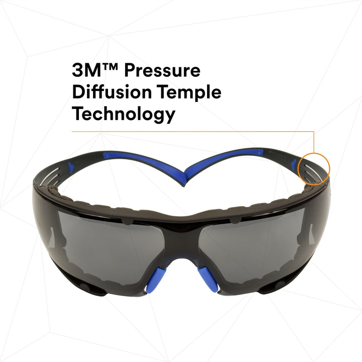 3M SecureFit Safety Glasses SF402SGAF-BLU-F, Blue/Gray