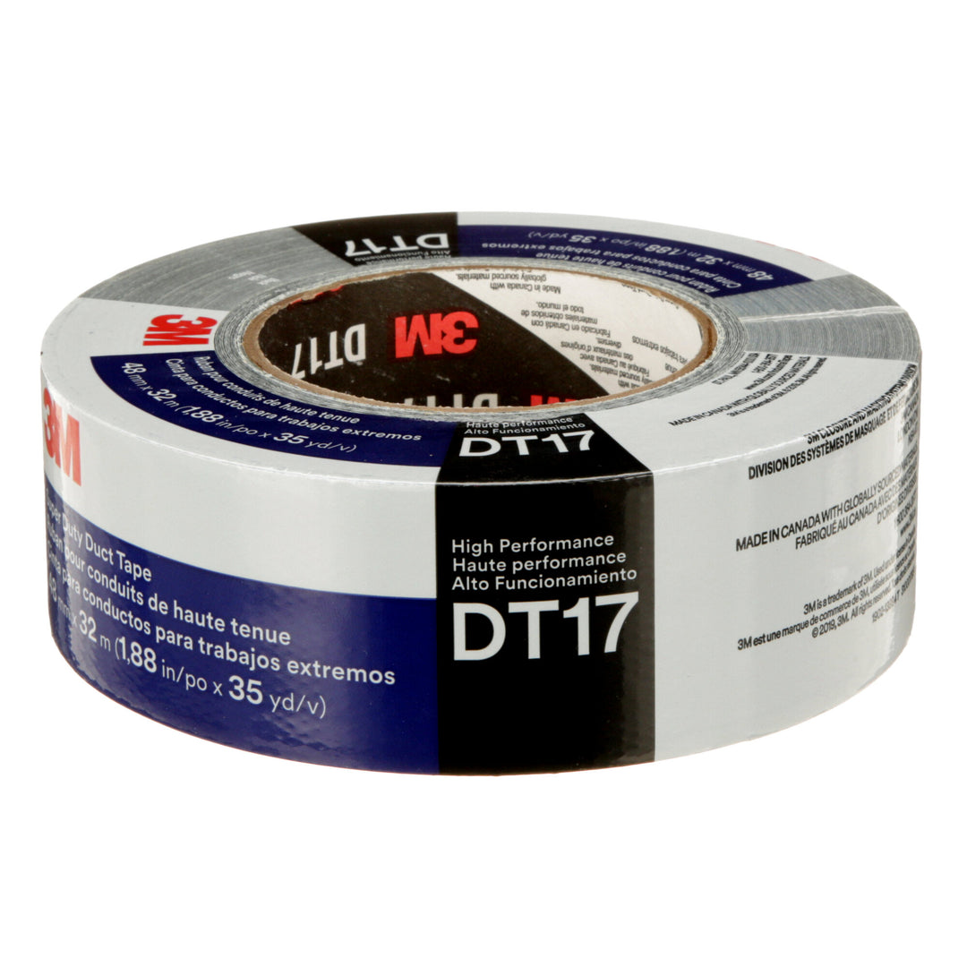 3M Super Duty Duct Tape DT17, Black, 48 mm x 32 m, 17 mil, 24Roll/Case
