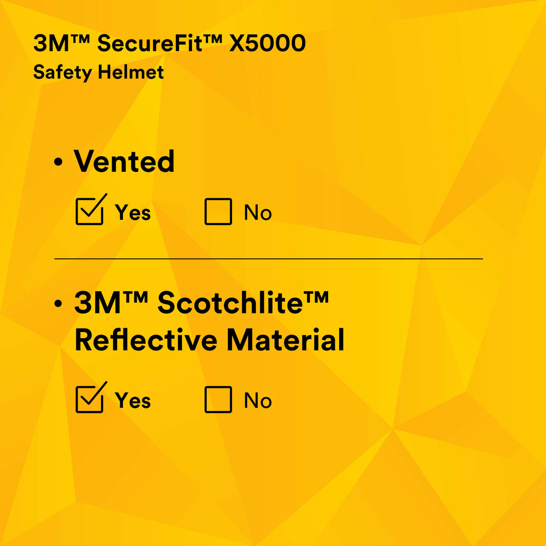 3M SecureFit Safety Helmet, X5012VX-ANSI,  Black, vented, 1Ea/Box