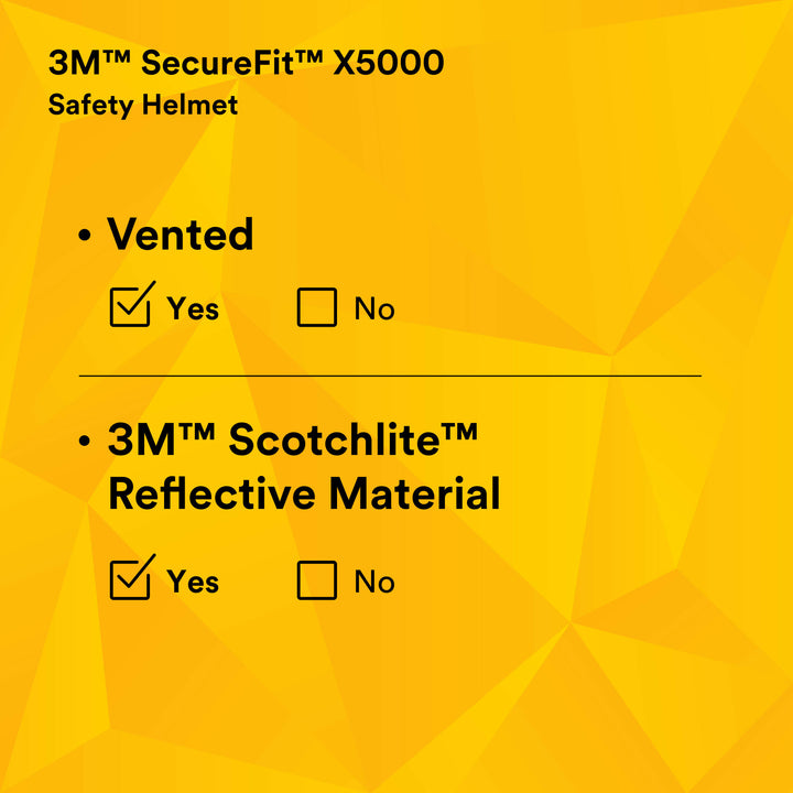 3M SecureFit Safety Helmet, X5012VX-ANSI,  Black, vented, 1Ea/Box