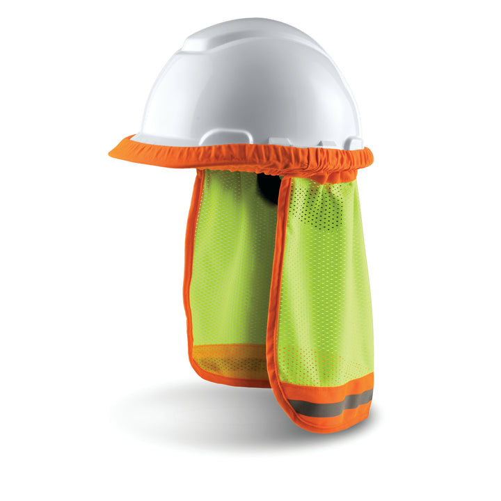 3M Reflective Clothing Hard Hat Sun Shade, 94800H1-DC, Hi-Viz Yellow &Orange
