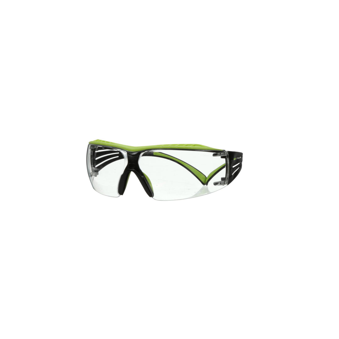3M SecureFit 400 Series Safety Glasses SF401XAF-GRN, Green/Black