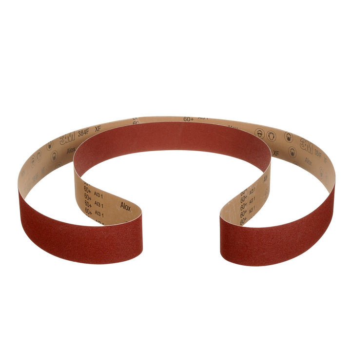 3M Cloth Belt 384F, 120+ XF-weight, 8 in x 178 in, Film-lok, Single-flex