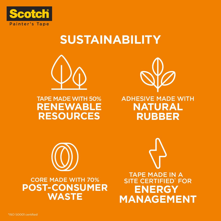 Scotch® Heavy Duty Masking Tape 2020+-48TP6, 1.88 in x 60.1 yd (48mm x55m)