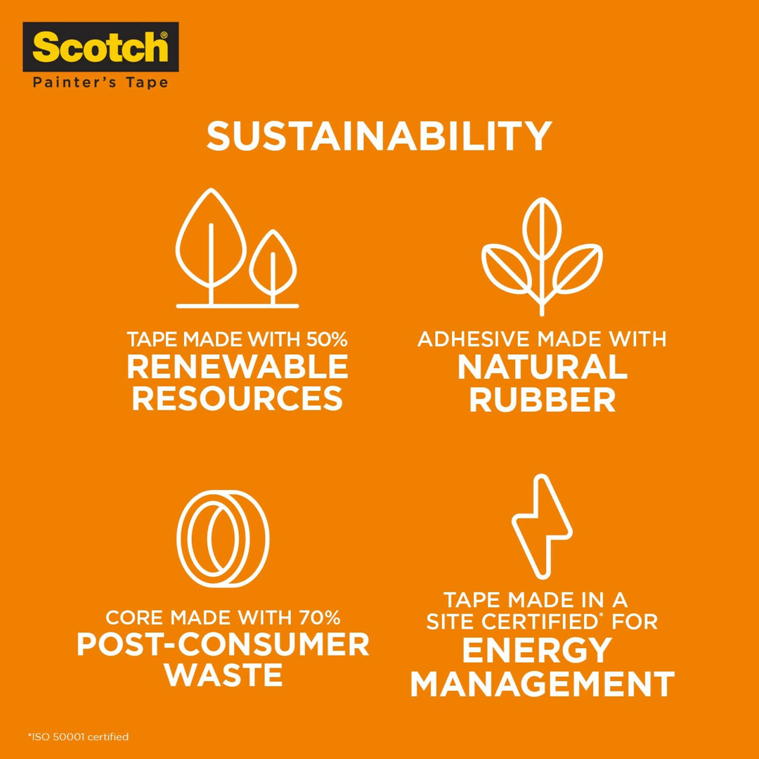 Scotch® Heavy Duty Masking Tape 2020+-24AP, 0.94 in x 60.1 yd (24mm x55m)