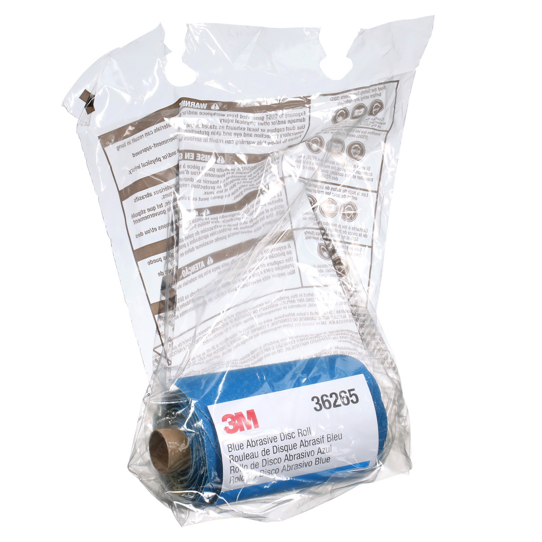 3M Stikit Blue Abrasive Disc Roll, 36265, 5 in, 80 grade, No Hole