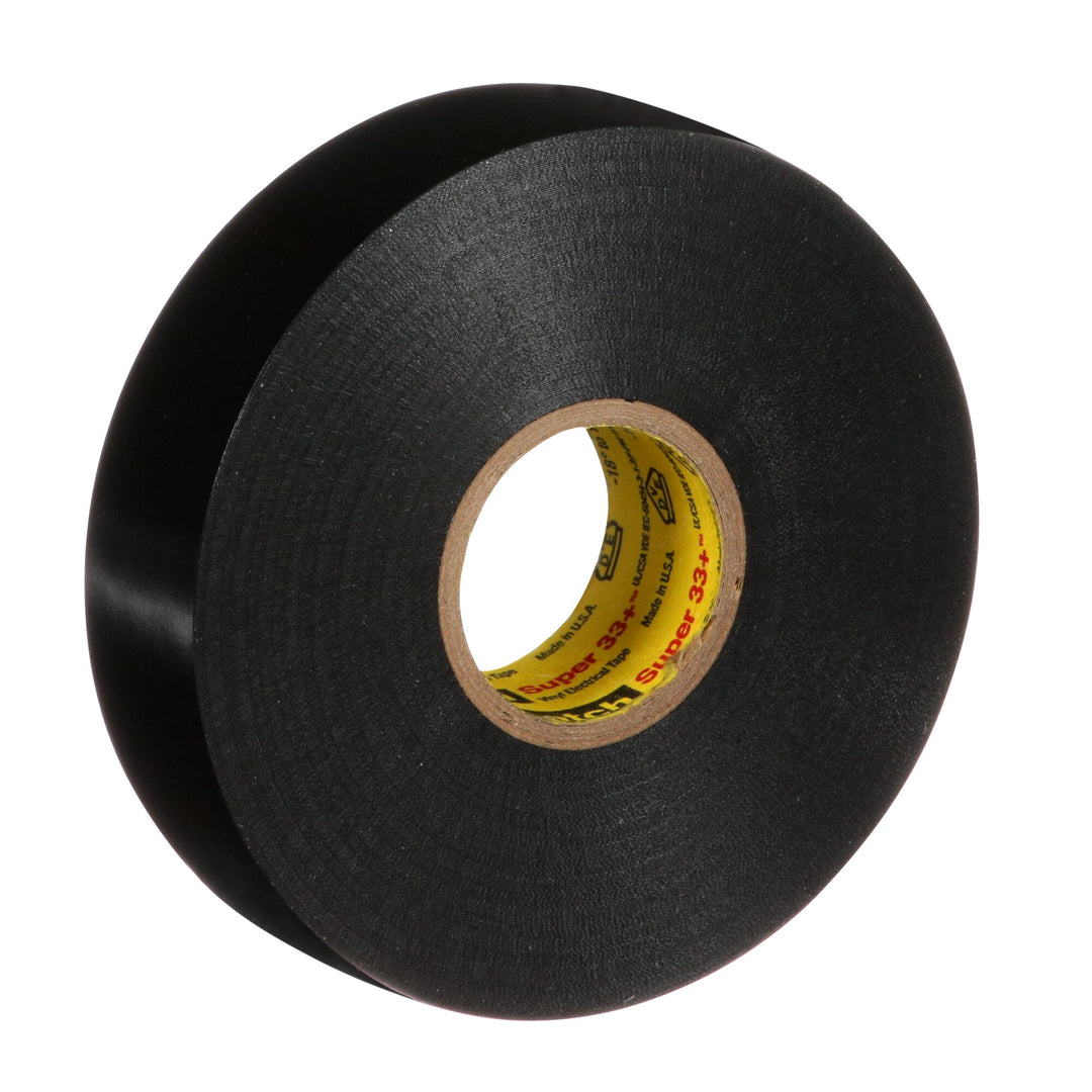 Scotch® Super 33+ Vinyl Electrical Tape, 3/4 in x 76 ft, 1 in Core,Black