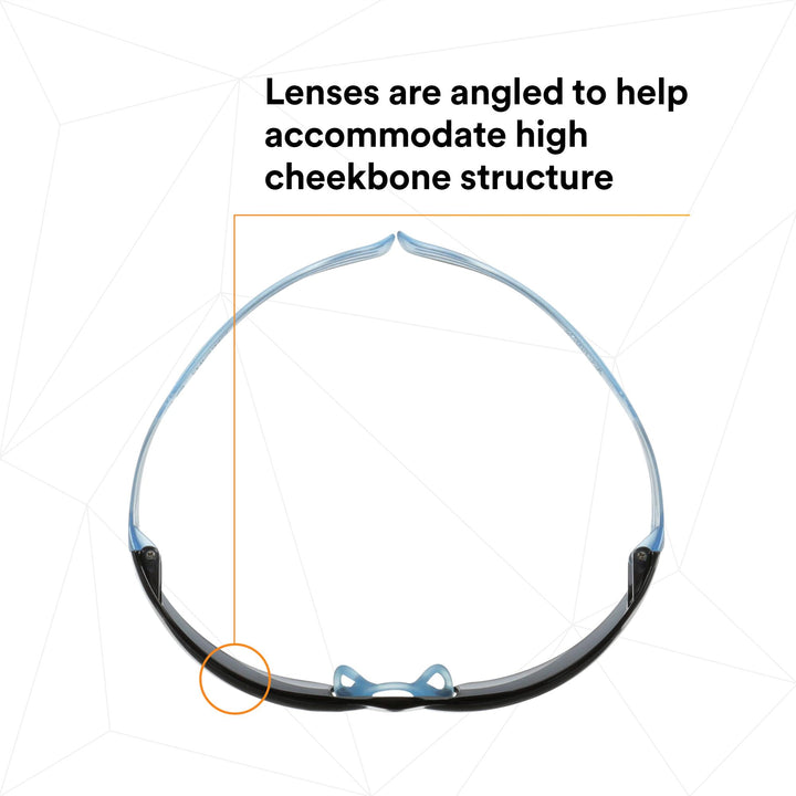 3M SecureFit 300 Series, SF302SGAF-LBL, Ice Blue Temples
