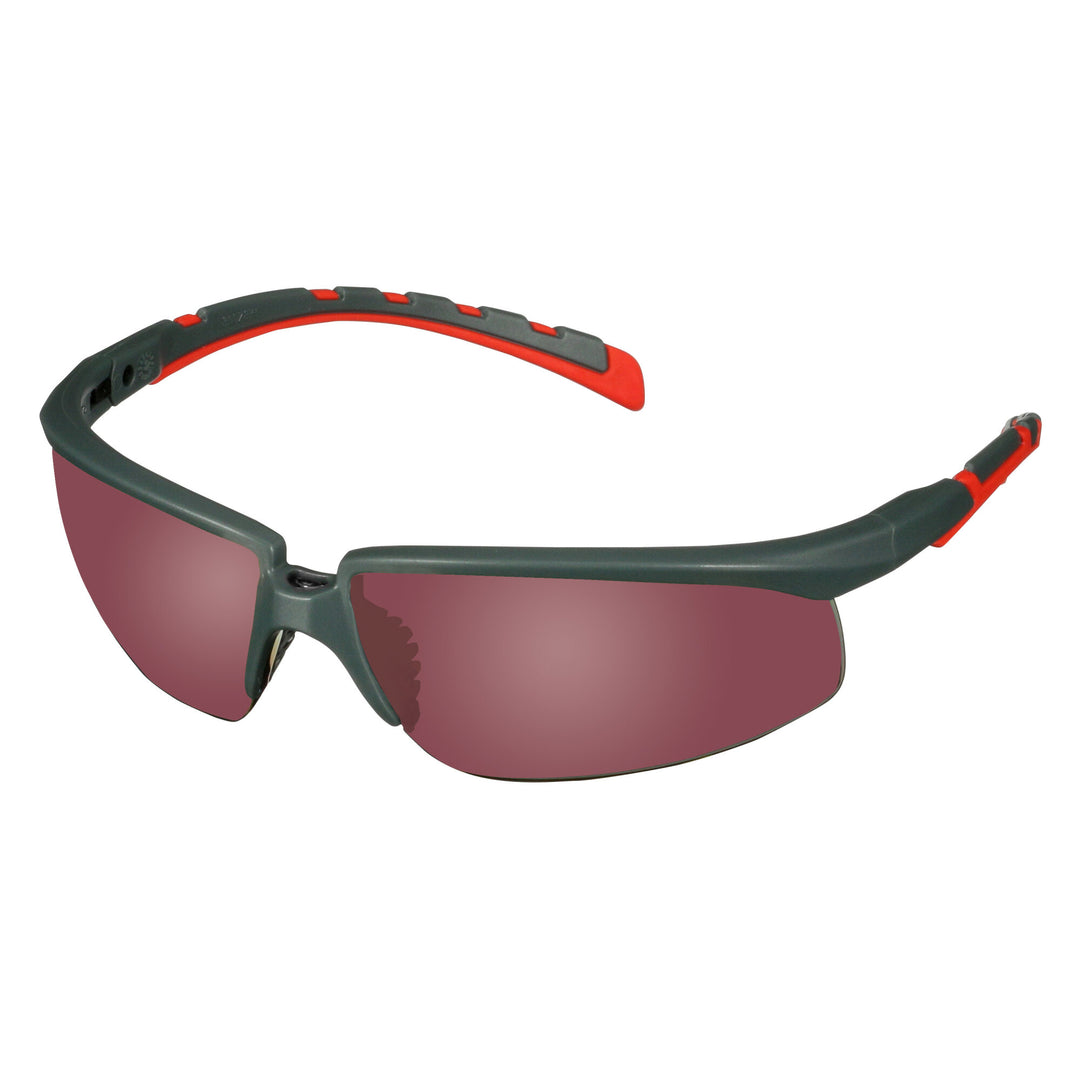 3M Solus 2000 Series, S2024AS-RED, Gray/Red Temples, Red MirrorAnti-Scratch lens