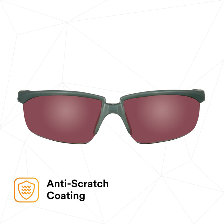 3M Solus 2000 Series, S2024AS-RED, Gray/Red Temples, Red MirrorAnti-Scratch lens