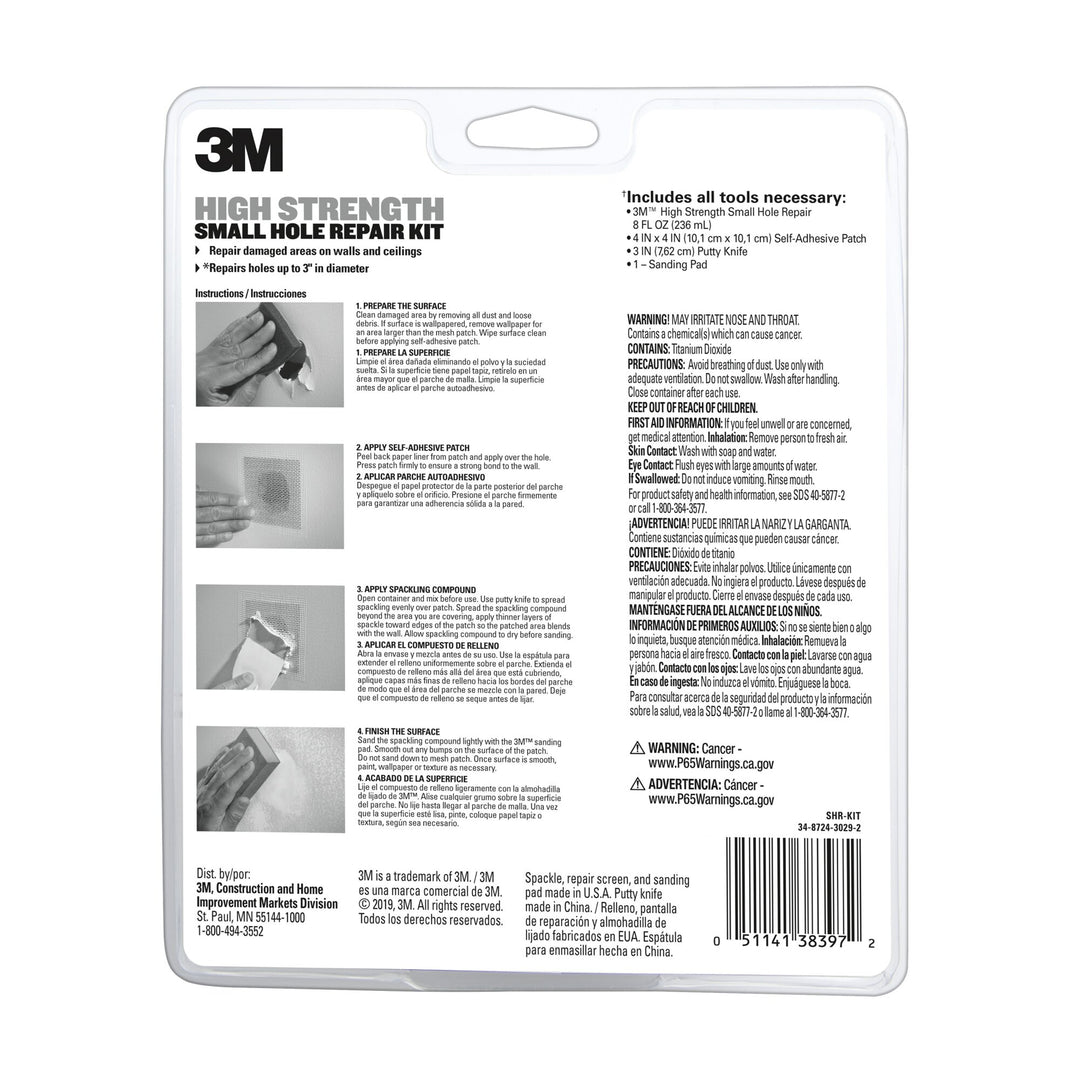 3M High Strength Small Hole Repair Kit, SHR-KIT