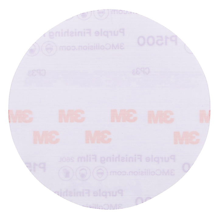 3M Hookit Purple Finishing Film Abrasive Disc 260L, 35407, 6 in, Dust Free