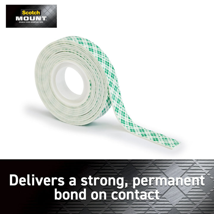 Scotch-Mount Indoor Double-Sided Mounting Tape 110H-DC, 1/2 in x 80 in