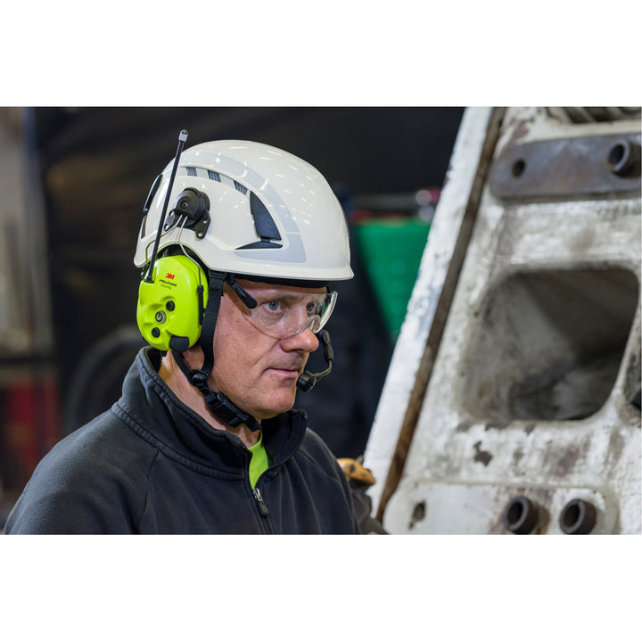 3M PELTOR LiteCom Plus Headset MT73H7P3E4610NA, Hard Hat Attached