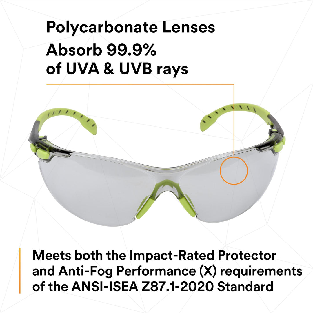 3M Solus 1000 Series S1207SGAF-TKT, Grn/Blk, Scotchgard Anti-Fog Coating