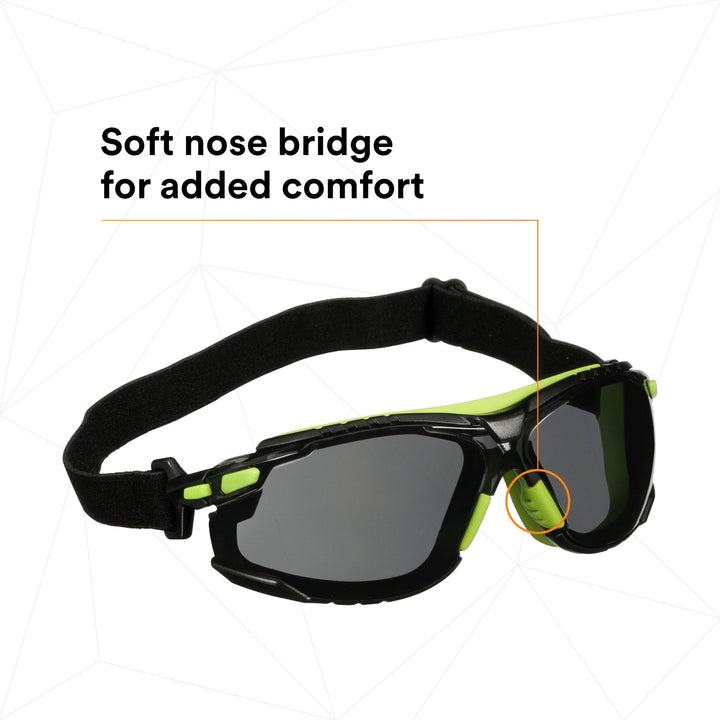 3M Solus 1000 Series, S1202SGAF-TSKT, Grn/Blk, Scotchgard Anti-Fog Coating