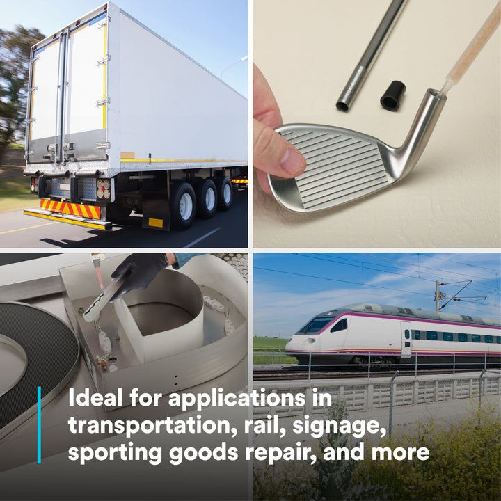 3M Scotch-Weld Low Odor Acrylic Adhesive DP8725NS, Black, 490 mL Duo-Pak