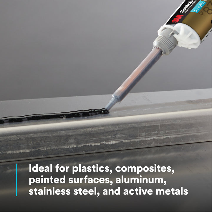 3M Scotch-Weld Low Odor Acrylic Adhesive DP8705NS, Black, 490 mLDuo-Pak