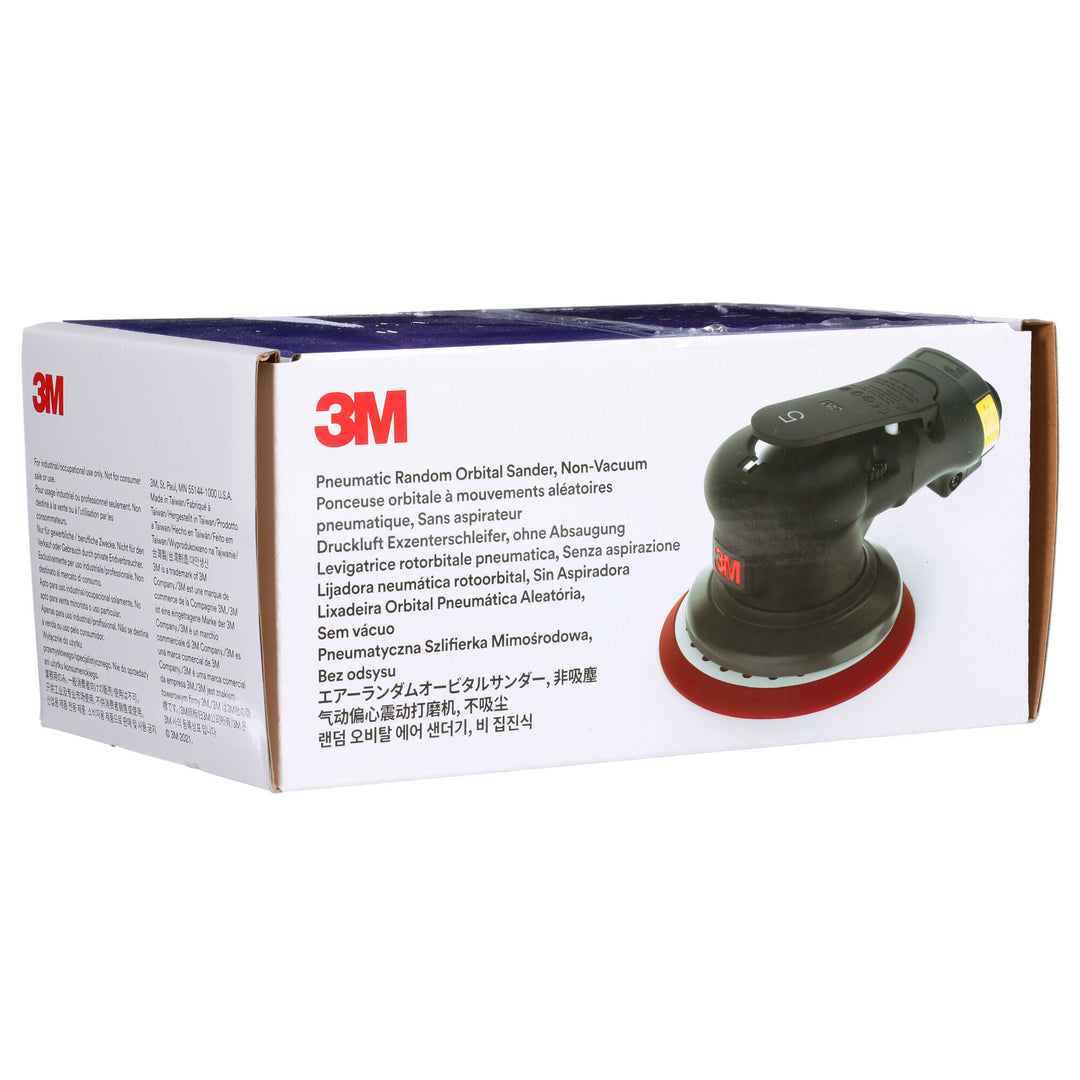 3M Pneumatic Random Orbital Sander, 88951, 6 in, Non-Vacuum, 5/16 inOrbit
