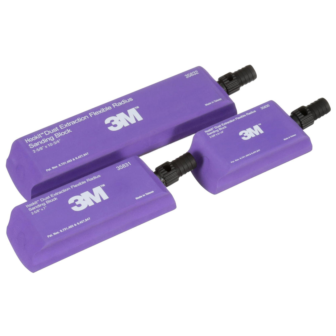 3M Hookit Dust Extraction Flexible Radius Sanding Block Kit 35833