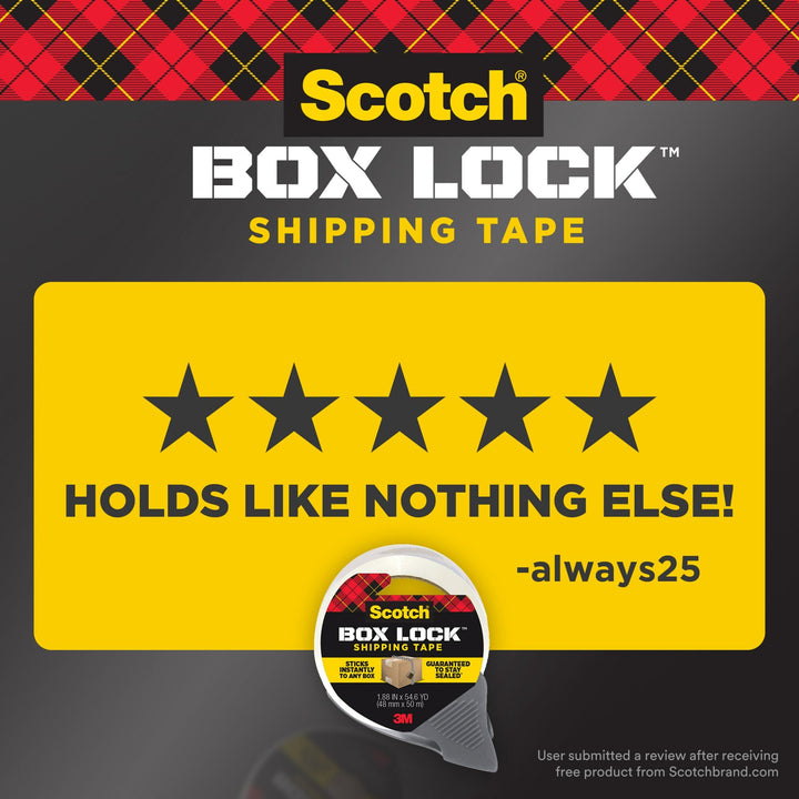 Scotch® Shipping Packaging Tape 3950-21RD-6WC, 1.88 in x 54.6 yd (48 mm x 50 m)