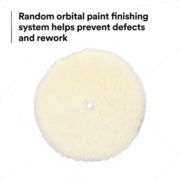 3M Perfect-It Random Orbital Wool Compounding Pad 34125, Medium,White, 6 in